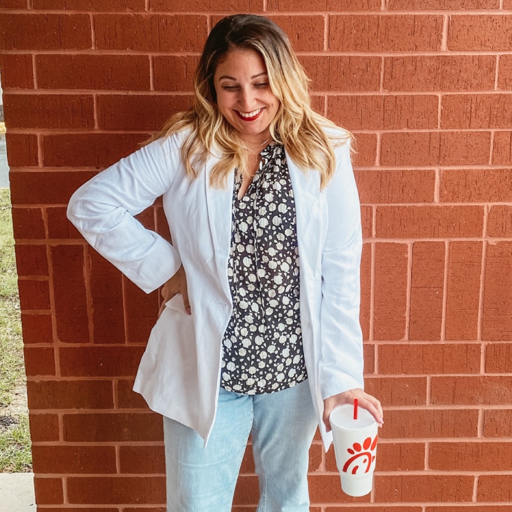 White Linen Blazer